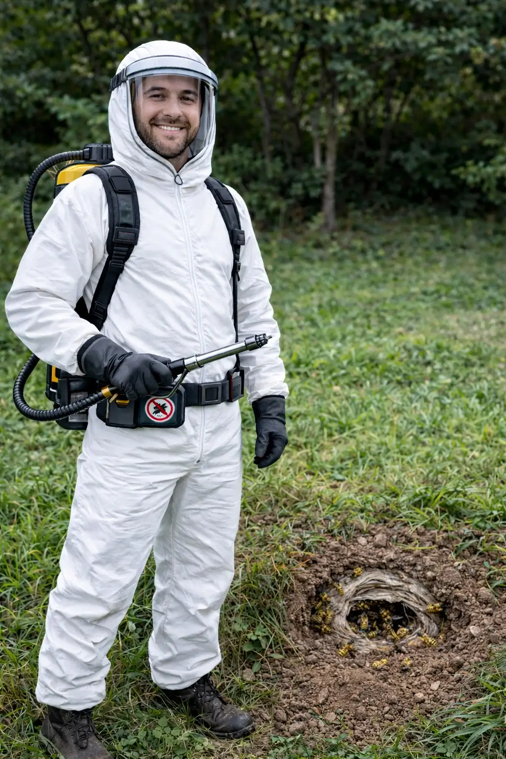 Erdwespen bekämpfen durch Profi
